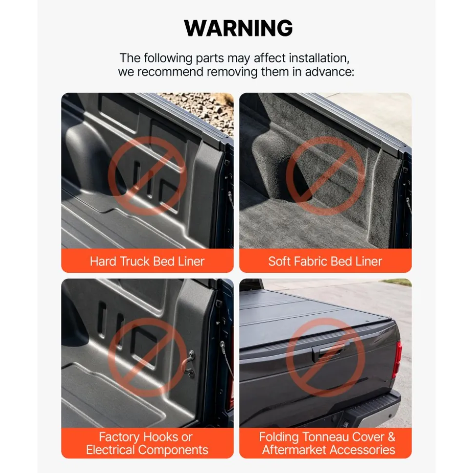 VEVOR Truck Bed Storage Box, 6.6 Gal/25L Waterproof ABS Wheel Well Tool Box, Anti-Theft Lock, Compatible with 2020-2025 Chevy/GMC Silverado/Sierra 2500/3500HD, Passenger Side Right (Drilling Required)
