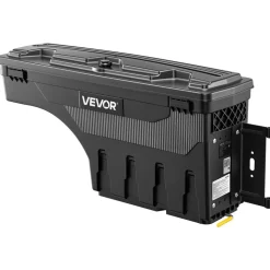 VEVOR Truck Bed Storage Box, 6.6 Gal/25L Waterproof ABS Wheel Well Tool Box, Anti-Theft Lock, Compatible with 2020-2025 Chevy/GMC Silverado/Sierra 2500/3500HD, Passenger Side Right (Drilling Required)