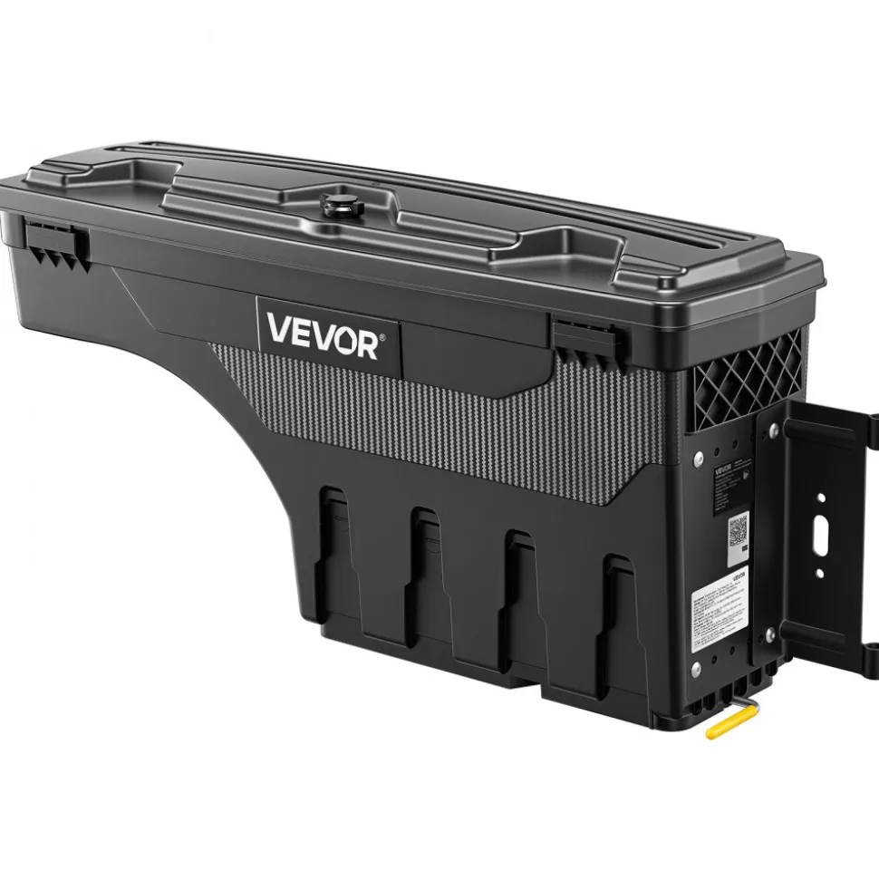 VEVOR Truck Bed Storage Box, 6.6 Gal/25L Waterproof ABS Wheel Well Tool Box, Anti-Theft Lock, Compatible with 2020-2025 Chevy/GMC Silverado/Sierra 2500/3500HD, Passenger Side Right (Drilling Required)