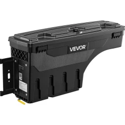 VEVOR Truck Bed Storage Box, 6.6 Gal/25 L Waterproof ABS Wheel Well Tool Box with Anti-Theft Combination Lock, Compatible with 1997-2014 Ford F-150, Driver Side Left (Drilling Required)