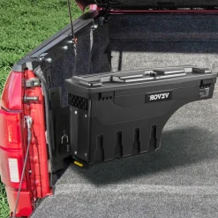 VEVOR Truck Bed Storage Box, Lockable with Password Padlock, 6.6 Gal/25 L ABS Wheel Well Tool Box, Waterproof and Durable, Compatible with Ford F-150 2015-2021, Drivers Side (Left)
