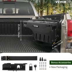 VEVOR Truck Bed Storage Tool Box Lockable for Tundra 2007-2021 Left and Right