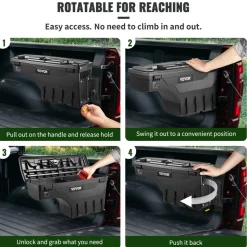 VEVOR Truck Bed Storage Tool Box for Dodge Ram 1500 2019-2021 Left and Right