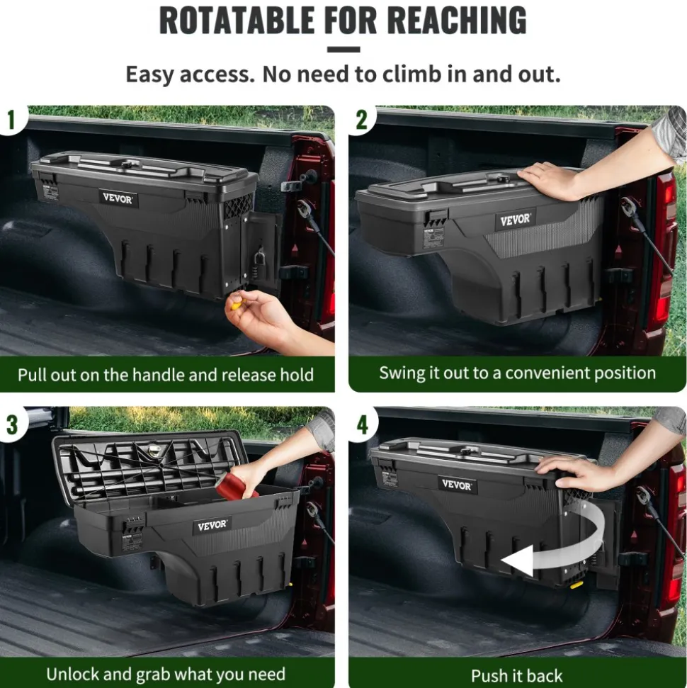 VEVOR Truck Bed Storage Tool Box for Dodge Ram 1500 2019-2021 Left and Right