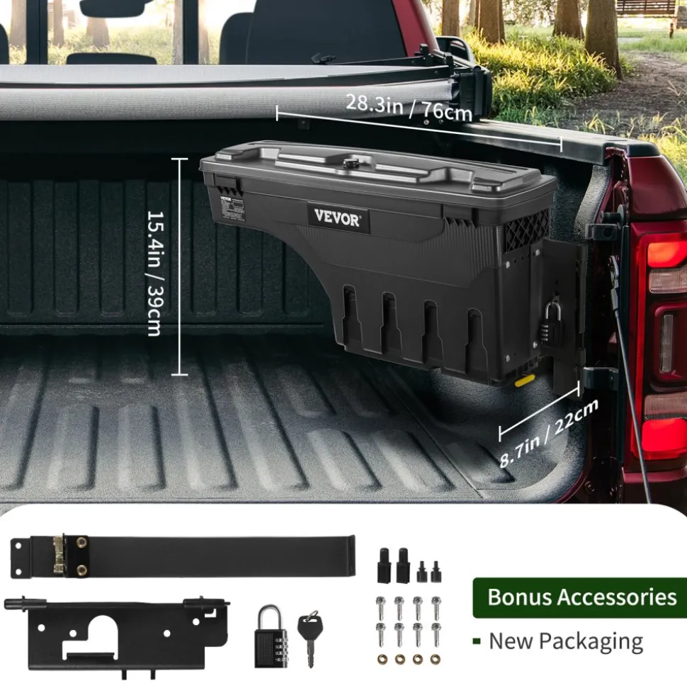 VEVOR Truck Bed Storage Tool Box for Dodge Ram 1500 2019-2021 Left and Right