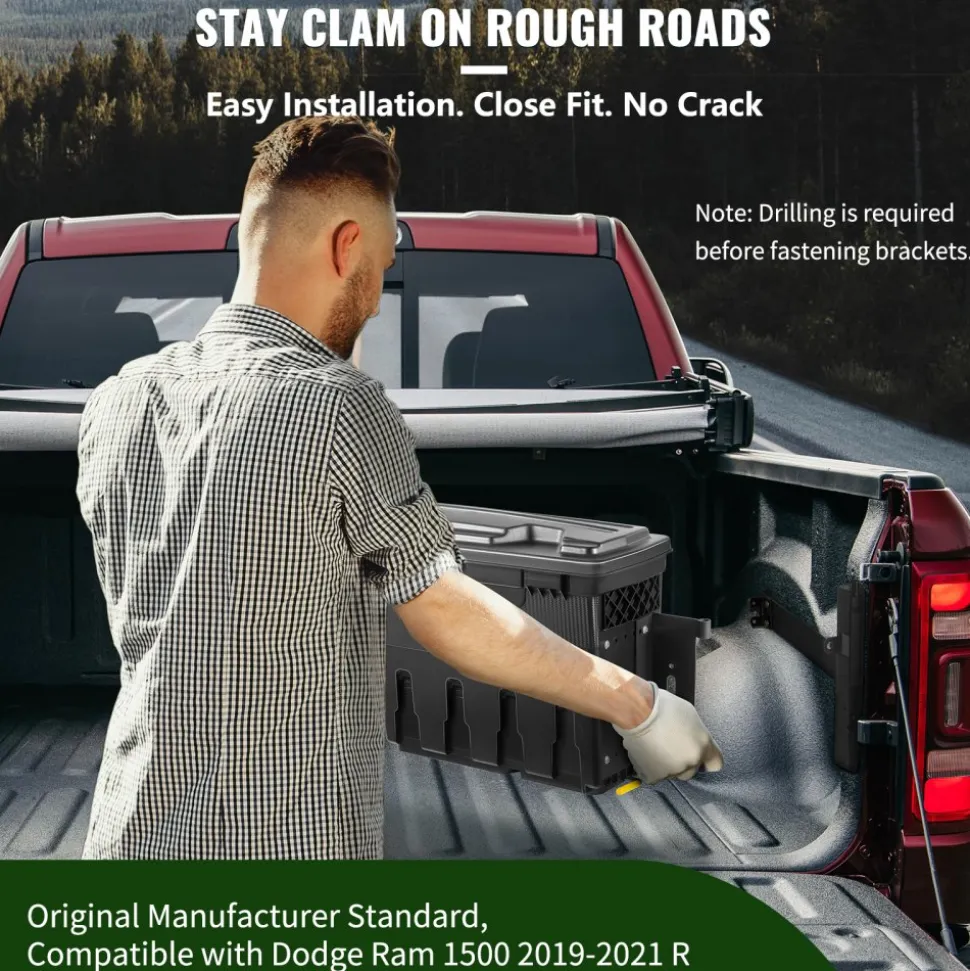 VEVOR Truck Bed Storage Tool Box for Dodge Ram 1500 2019-2021 Left and Right