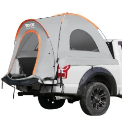VEVOR Truck Bed Tent, 6.4'-6.7' Pickup Truck Tent with Rain Layer and Carry Bag, Waterproof PU2000mm Double Layer Truck Tent, Accommodate 2-3 Person, for Camping Traveling Outdoor Activities