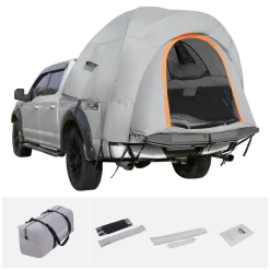 VEVOR Truck Bed Tent, 6.4'-6.7' Pickup Truck Tent with Rain Layer and Carry Bag, Waterproof PU2000mm Double Layer Truck Tent, Accommodate 2-3 Person, for Camping Traveling Outdoor Activities