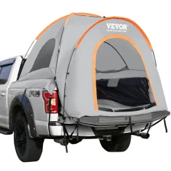 VEVOR Truck Bed Tent, 5.5'-6' Pickup Truck Tent with Rain Layer and Carry Bag, Waterproof PU2000mm Double Layer Truck Tent for Camping, Accommodate 2-3 Person, for Camping Traveling Outdoor Activities