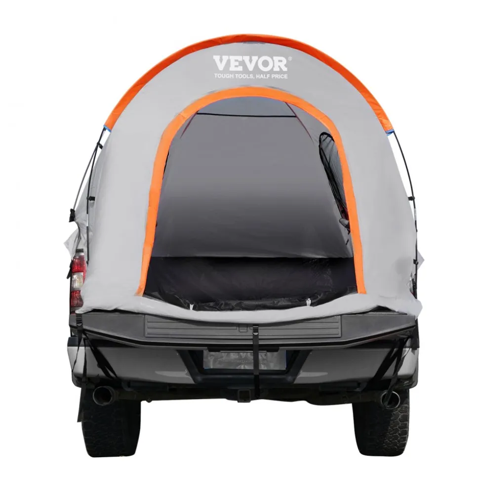 VEVOR Truck Bed Tent, 5.5'-6' Pickup Truck Tent with Rain Layer and Carry Bag, Waterproof PU2000mm Double Layer Truck Tent for Camping, Accommodate 2-3 Person, for Camping Traveling Outdoor Activities