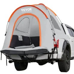 VEVOR Truck Bed Tent, 5.5'-6' Pickup Truck Tent with Rain Layer and Carry Bag, Waterproof PU2000mm Double Layer Truck Tent for Camping, Accommodate 2-3 Person, for Camping Traveling Outdoor Activities