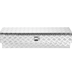 VEVOR Truck Bed Tool Box, Heavy Duty Aluminum Tool Box with Diamond Plate, Storage Toolbox Chest Organizer Supports up to 220 lbs, Ideal for Pickup, Truck Bed, RV, Trailer, 30.3 x 24 x 9 in, Silver
