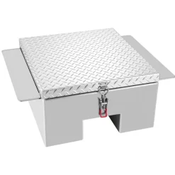 VEVOR Truck Bed Tool Box, Heavy Duty Aluminum Tool Box with Diamond Plate, Storage Toolbox Chest Organizer Supports up to 220 lbs, Ideal for Pickup, Truck Bed, RV, Trailer, 30.3 x 24 x 12.2 in, Silver