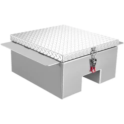 VEVOR Truck Bed Tool Box, Heavy Duty Aluminum Tool Box with Diamond Plate, Storage Toolbox Chest Organizer Supports up to 220 lbs, Ideal for Pickup, Truck Bed, RV, Trailer, 30.3 x 24 x 12.2 in, Silver