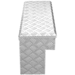 VEVOR Truck Bed Tool Box, Heavy Duty Aluminum Tool Box with Tread Patterns, Storage Toolbox Chest Organizer with Lock and Key, Ideal for Pickup, Truck Bed, RV, Trailer, 34 x 12 x 15.4 in, Silver