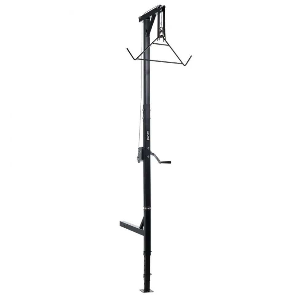 VEVOR Truck Hitch Game Hoist, 400 lbs Load Capacity, Hunting Deer Hoist with 2-inch Receiver, 360-Degree Swivel Shaft & Adjustable Height, Includes Gambrel Winch for Skinning & Cleaning Game
