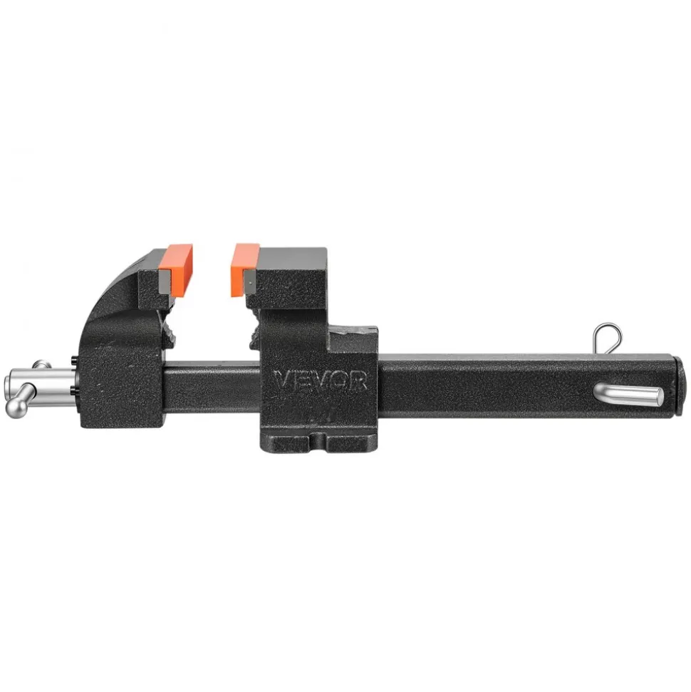 VEVOR Truck Hitch Vise, 6" Jaw Width, Heavy Duty Ductile Iron Bench Vise with Anvil, 1 Pair Magnetic Jaw Pads, Pin, 3.54" Throat Depth, 5.6" Max Jaw Opening, Multi-Purpose, for Truck Trailer Receiver
