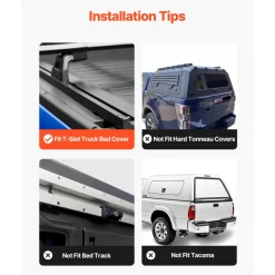 VEVOR Truck Ladder Rack, 21-31.5 in Height, Adjustable Non-Drilling Aluminum Cargo Rack with Sidebar, 800 lbs Static Capacity, Ideal for Canoes, Surfboards, Ladders, Lumber, Tents, and Large cargo