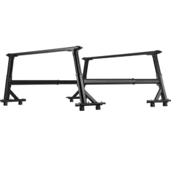 VEVOR Truck Ladder Rack, 21-31.5 in Height, Adjustable Non-Drilling Aluminum Cargo Rack with Sidebar, 800 lbs Static Capacity, Ideal for Canoes, Surfboards, Ladders, Lumber, Tents, and Large cargo