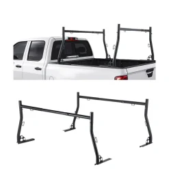 VEVOR Truck Ladder Rack, 49-73 in Width, Extendable Universal Cargo Rack, Heavy Duty Steel with 800 lbs Static Load Capacity, Ideal for Canoes, Surfboards, Ladders, Lumber, Tents, and Large Cargo