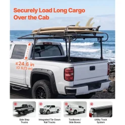 VEVOR Truck Ladder Rack 800LBS Capacity Universal Over-Cab Trucks Bed Rack, 43.3