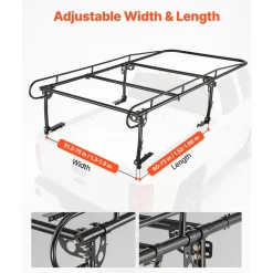 VEVOR Truck Ladder Rack 1500LBS Capacity Universal Over-Cab Trucks Bed Rack, 51.2