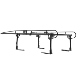 VEVOR Truck Ladder Rack, 1000 LBS / 454 KG Strong Capacity Truck Racks, Non-Drilling / Drilling Installation for Long or Heavy Cargo, 43.3-63 inch Adjustable Width for Kayak, Ladder, Surfboard, Lumber