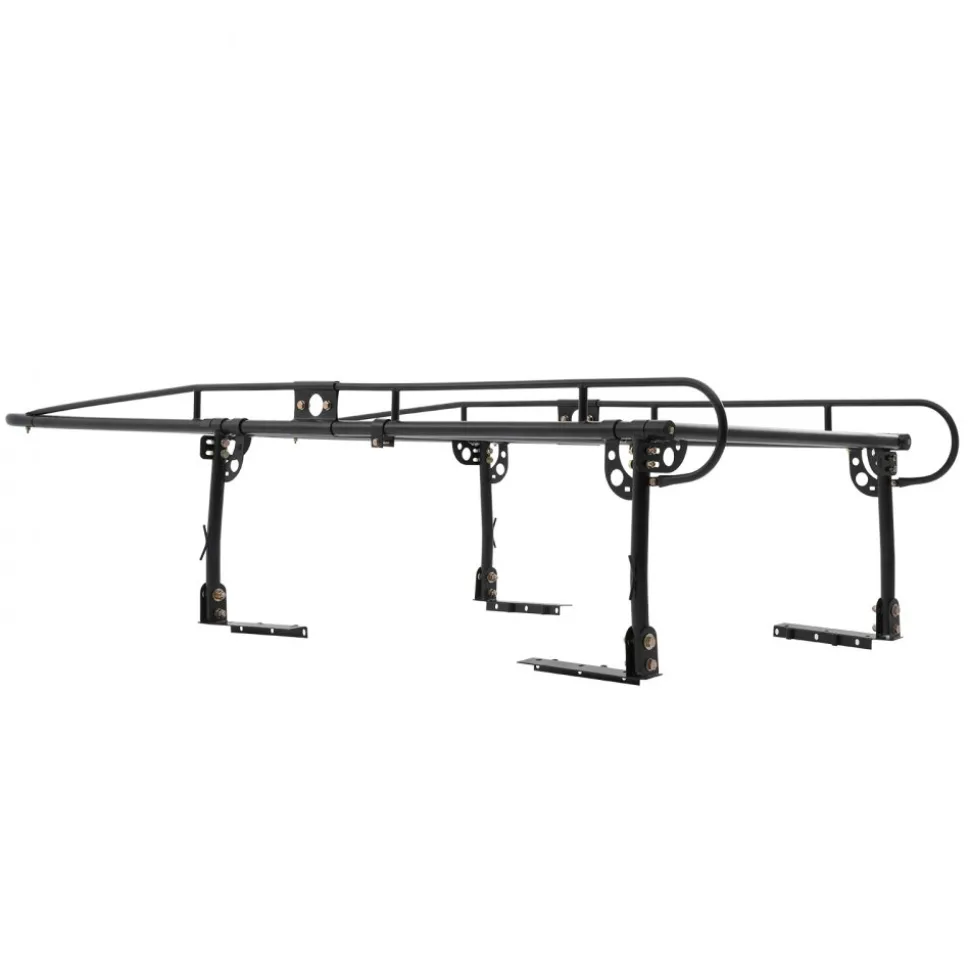 VEVOR Truck Ladder Rack, 1000 LBS / 454 KG Strong Capacity Truck Racks, Non-Drilling / Drilling Installation for Long or Heavy Cargo, 43.3-63 inch Adjustable Width for Kayak, Ladder, Surfboard, Lumber