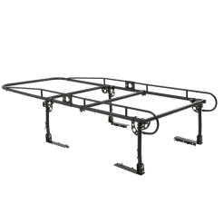 VEVOR Truck Ladder Rack, 1000 LBS / 454 KG Strong Capacity Truck Racks, Non-Drilling / Drilling Installation for Long or Heavy Cargo, 43.3-63 inch Adjustable Width for Kayak, Ladder, Surfboard, Lumber