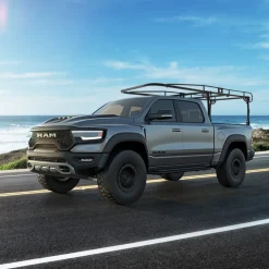 VEVOR Truck Ladder Rack, 1000 LBS / 454 KG Strong Capacity Truck Racks, Non-Drilling / Drilling Installation for Long or Heavy Cargo, 43.3-63 inch Adjustable Width for Kayak, Ladder, Surfboard, Lumber