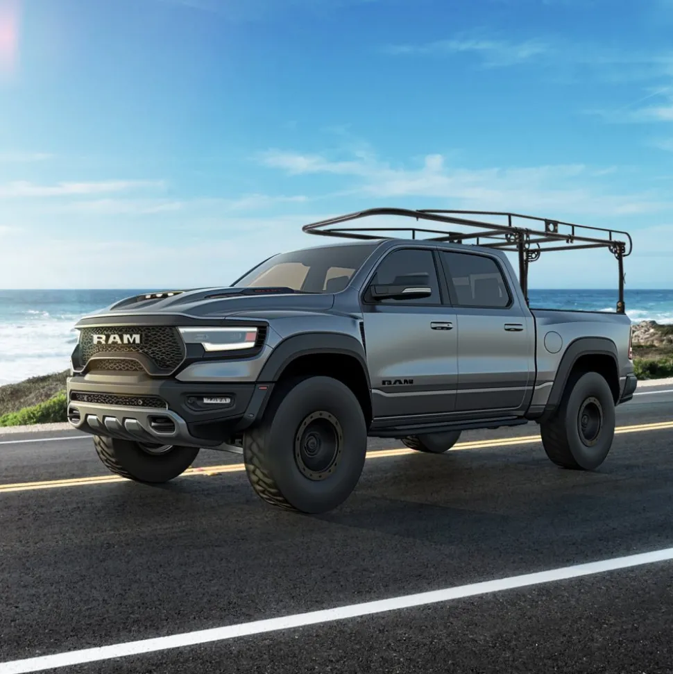 VEVOR Truck Ladder Rack, 1000 LBS / 454 KG Strong Capacity Truck Racks, Non-Drilling / Drilling Installation for Long or Heavy Cargo, 43.3-63 inch Adjustable Width for Kayak, Ladder, Surfboard, Lumber