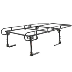 VEVOR Truck Ladder Rack, 1000 LBS / 454 KG Strong Capacity Truck Racks, Non-Drilling / Drilling Installation for Long or Heavy Cargo, 43.3-63 inch Adjustable Width for Kayak, Ladder, Surfboard, Lumber