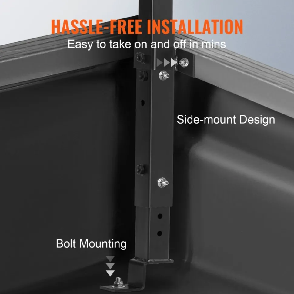VEVOR Truck Rack, 19-34inch Extendable Truck Ladder Rack, 38.6"-43.6" Adjustable Height, 250 lbs Capacity Steel Ladder Rack for Truck, Heavy Duty Truck Bed Rack for Kayak, Surfboard, Lumber, Ladder