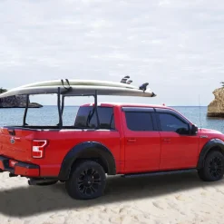 VEVOR Truck Rack, 46-71inch Extendable Truck Ladder Rack, 800 lbs Capacity Steel Ladder Rack for Truck with Non-Drilling J-bolts, Heavy Duty Truck Bed Rack for Kayak, Surfboard, Lumber, Ladder