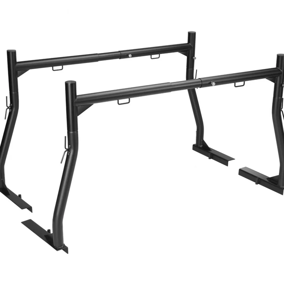 VEVOR Truck Rack, 46-71inch Extendable Truck Ladder Rack, 800 lbs Capacity Steel Ladder Rack for Truck with Non-Drilling J-bolts, Heavy Duty Truck Bed Rack for Kayak, Surfboard, Lumber, Ladder