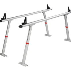 VEVOR Truck Rack, 800 lbs Capacity, 19-34in Adjustable Height, Aluminum Ladder Rack for Truck with 8 Non-Drilling C-clamps, Heavy Duty Truck Bed Rack Two-Bar Set for Kayak, Surfboard, Lumber, Ladder