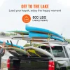 VEVOR Truck Rack, 800 lbs Capacity, 71"x32" Aluminum Ladder Rack for Truck with 8 Non-Drilling C-clamps, Heavy Duty Truck Bed Rack Two-Bar Set for Kayak, Surfboard, Lumber, Ladder