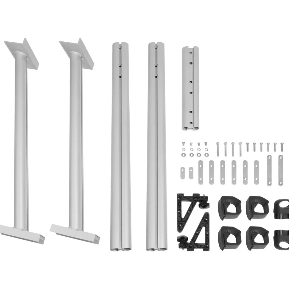 VEVOR Truck Rack, 800 lbs Capacity, 71"x32" Aluminum Ladder Rack for Truck with 8 Non-Drilling C-clamps, Heavy Duty Truck Bed Rack Two-Bar Set for Kayak, Surfboard, Lumber, Ladder