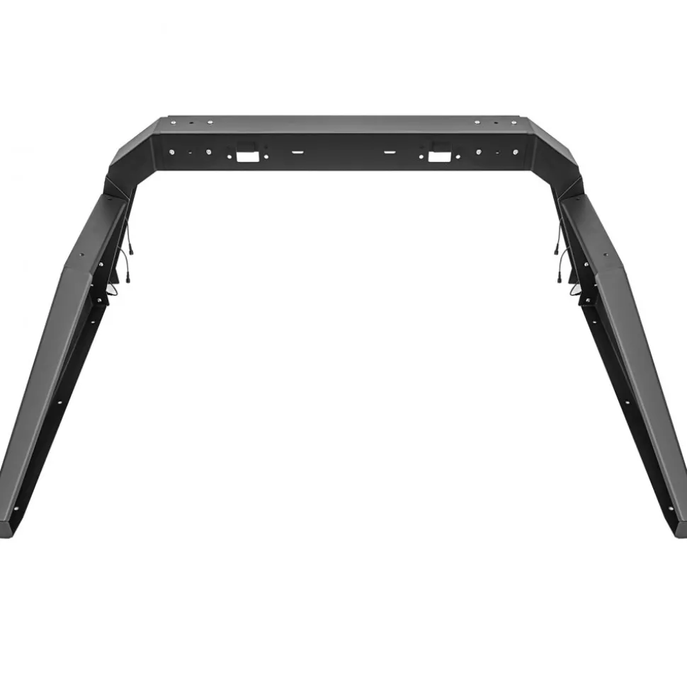 VEVOR Truck Roll Bar Chase Rack Adjustable with 6 Amber Auxiliary Side Marker Lamps, Universal Fit for Pickup Trucks