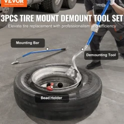 VEVOR Truck Tire Changer Mount Demount 22.5-24.5 in Radial Bias Ply/Tubeless Tire