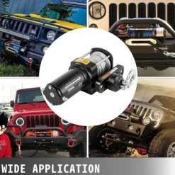 VEVOR Truck Winch 3,000LBS Electric Winch 10m Steel Cable 12V Power Winch Jeep Winch with Wireless Remote Control and Powerful Motor for UTV ATV & Jeep Truck and Wrangler Accessories in Car Lift