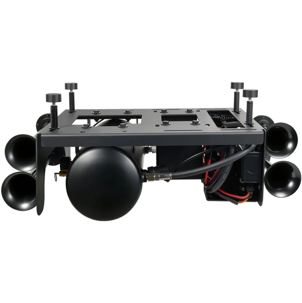 VEVOR 4-Trumpet Air Horn Kit with 150PSI 2.64 Gal Air Compressor Tank, 150dB Super Loud Train Air Horn, Strong Penetration, Pressure Gauge, Leak-Proof, Heavy-Duty, Fits 12V Truck SUV Off-Road Vehicles