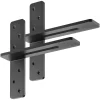 VEVOR T Shelf Brackets 2 Pcs, 200 lbs/90 kg Weight Capacity, 12x2.89x12 in / 304.8x73.5x304.8 mm, Solid Steel Heavy Duty Brackets for Shelves, Countertop Support Floating Bracket Hardware with Screws