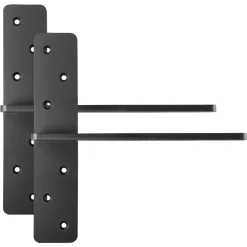 VEVOR T Shelf Brackets 2 Pcs, 200 lbs/90 kg Weight Capacity, 12x2.89x12 in / 304.8x73.5x304.8 mm, Solid Steel Heavy Duty Brackets for Shelves, Countertop Support Floating Bracket Hardware with Screws