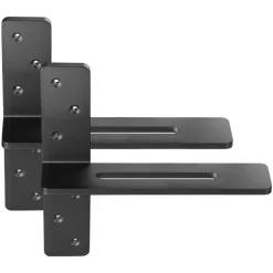 VEVOR T Shelf Brackets 2 Pcs, 200 lbs/90 kg Weight Capacity, 12x2.89x12 in / 304.8x73.5x304.8 mm, Solid Steel Heavy Duty Brackets for Shelves, Countertop Support Floating Bracket Hardware with Screws
