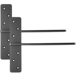VEVOR T Shelf Brackets 2 Pcs, 200 lbs/90 kg Weight Capacity, 14x2.89x12 in / 355.6x73.5x304.8 mm, Solid Steel Heavy Duty Brackets for Shelves, Countertop Support Floating Bracket Hardware with Screws