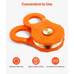 VEVOR 30 T Snatch Block for Winch Recovery, 66,000 lbs Break Strength Pulley System with 0.4" - 0.55" Rope, Heavy Duty Offroad Recovery Accessory for Towing & Recovery on Truck, Tractor, ATV & UTV