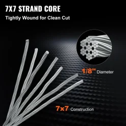 VEVOR T316 Stainless Steel Cable 1/8