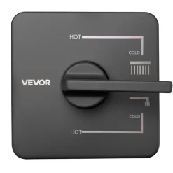 VEVOR Tub and Shower Faucet Set, Complete with 6-Inch Rainfall Shower Head and Bathtub Spout, Single-Spray Single-Handle Tub Trim Kit with 304 Stainless Steel Valve Trim for Bathrooms, Matte Black