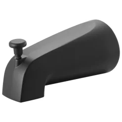 VEVOR Tub and Shower Faucet Set, Complete with 5-Inch Rainfall Shower Head and Bathtub Spout, 8-Setting Adjustable Spray, Single-Handle Tub Trim Kit with Brass Pressure Balancing Valve, Matte Black
